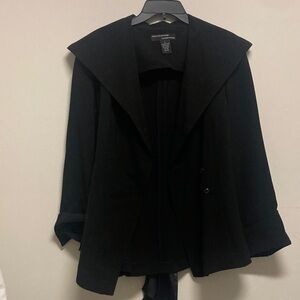 2 piece LIFESTYLE ATTITUDE by Larry Levine/Women's Black Jacket with satin belt